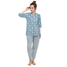 Mesmora Womens Cotton Floral Night Suits